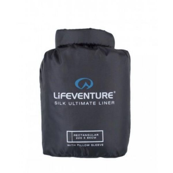 Lifeventure Silk Ultimate Sleeping Bag Liner - Rektangulär Grey